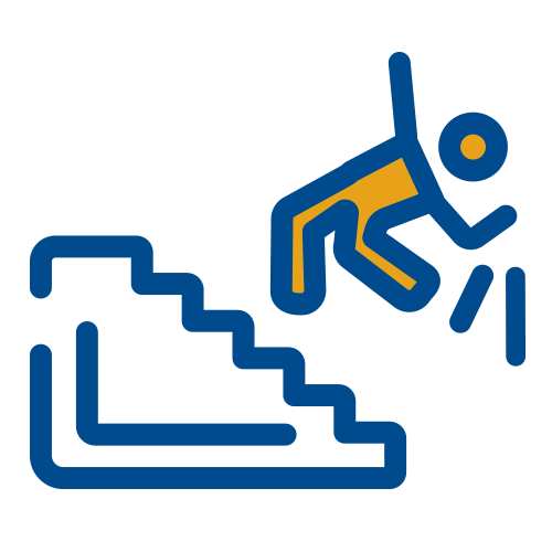 Workplace fall icon
